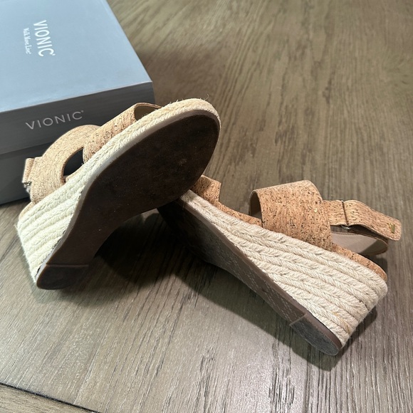 Vionic Brooke Cork Slingback Espadrille Wedge Sandal Size 6 - Picture 10 of 12